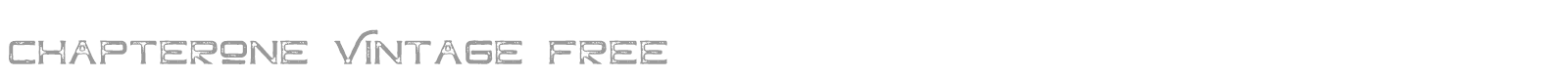 Chapter One Vintage font preview